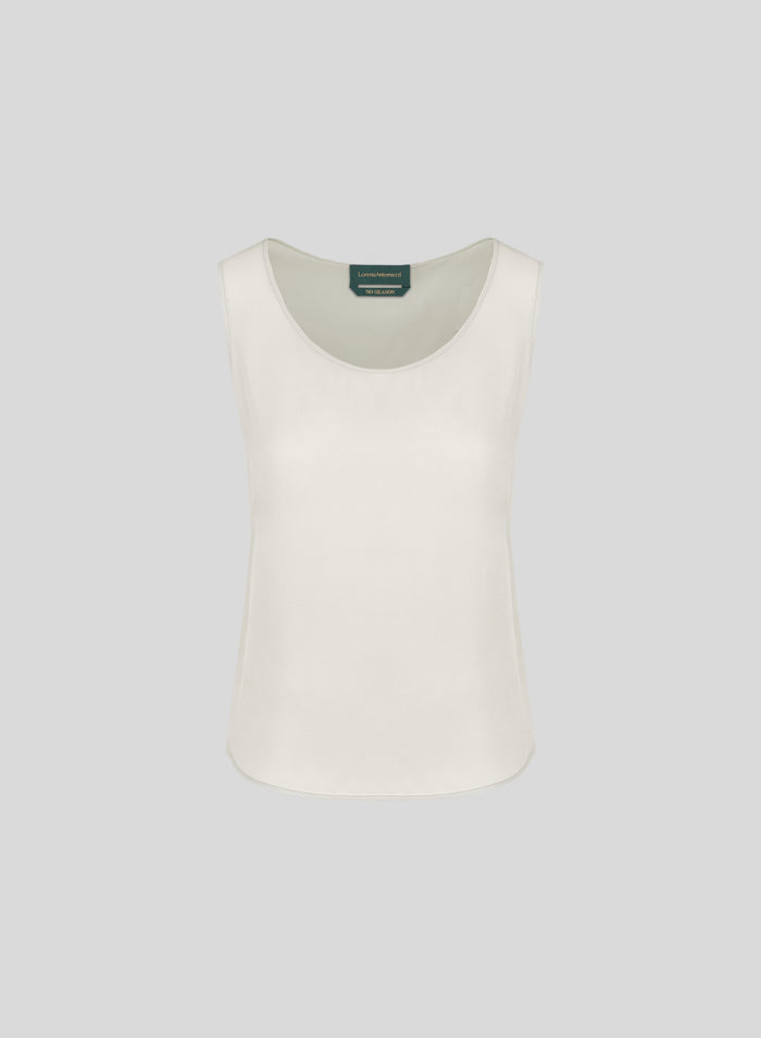 SILK TWILL SLEEVELESS TOP