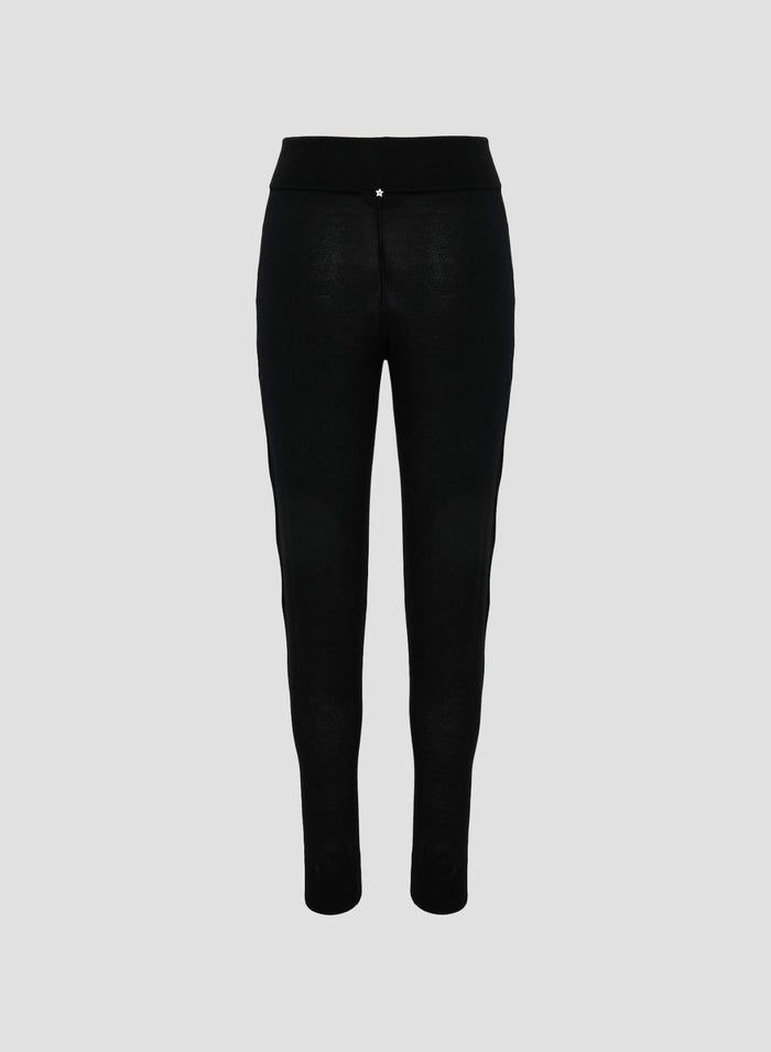 PANTALONI IN MAGLIA CON DETTAGLIO A TRECCE E COSTE VANISE