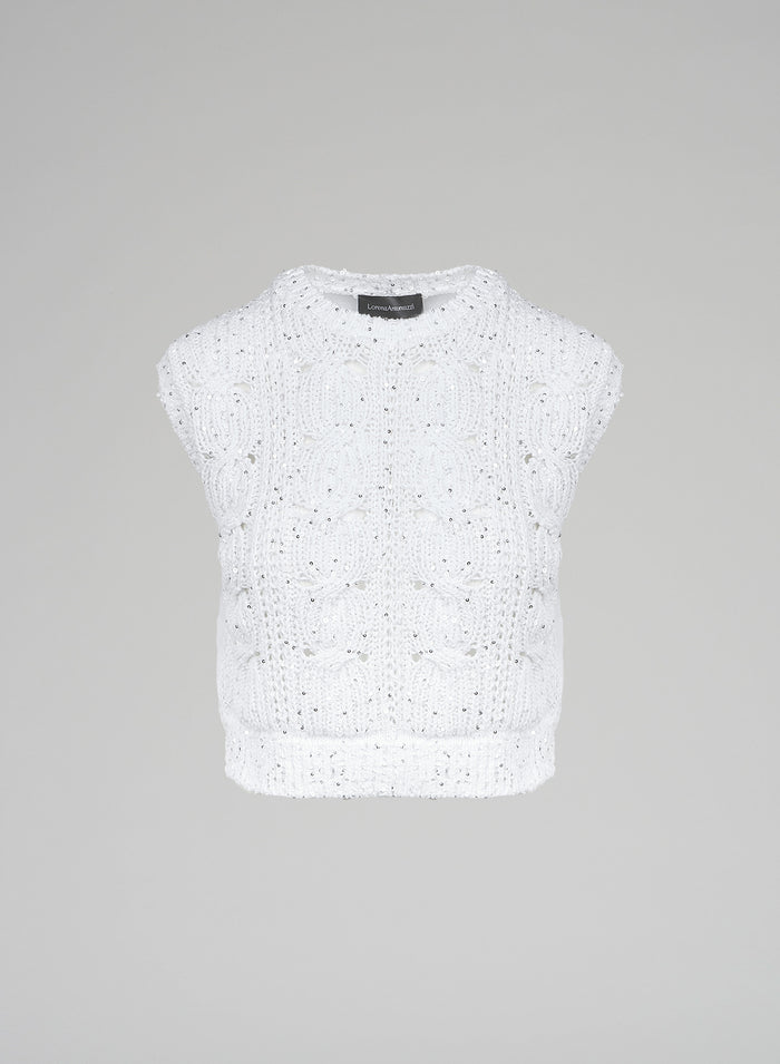 CABLE KNIT GILET