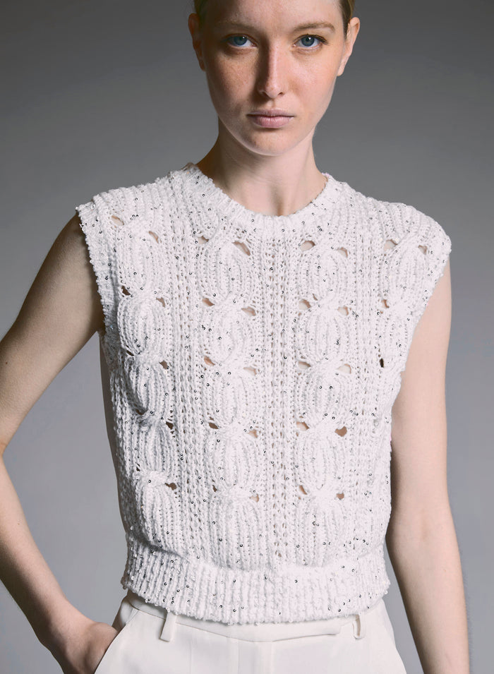 CABLE KNIT GILET