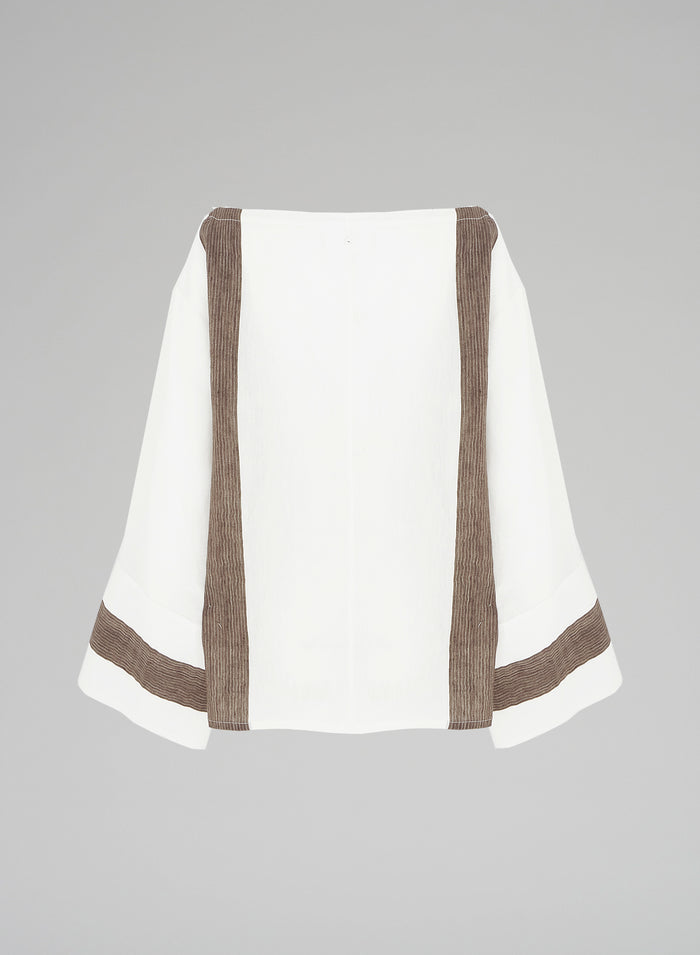 LINEN BLEND BLOUSE