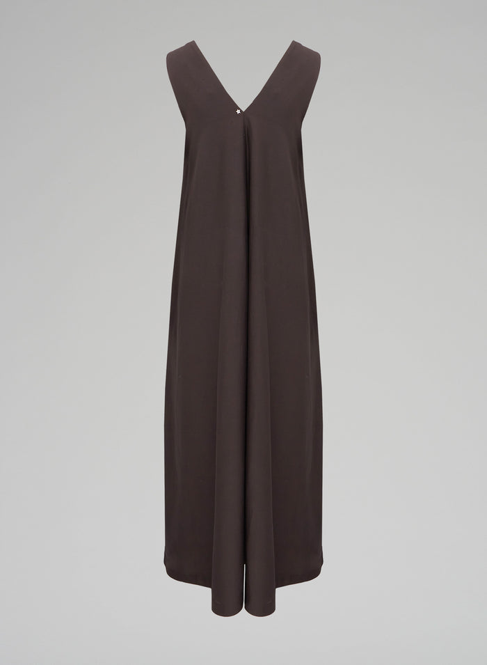 COTTON AND SILK MAXI DRESS