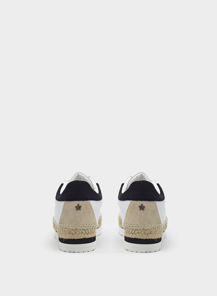 LEATHER AND ROPE SNEAKERS