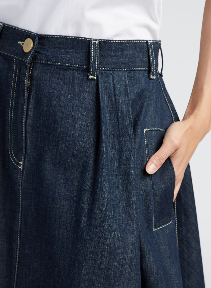 DENIM MIDI SKIRT