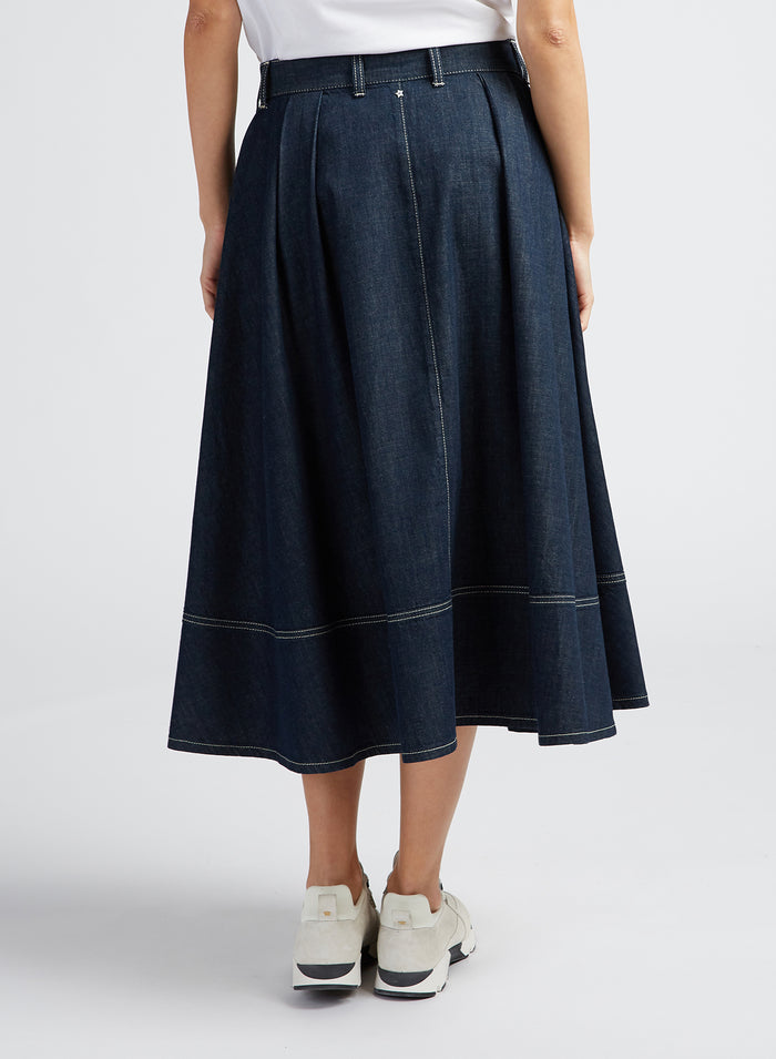 DENIM MIDI SKIRT