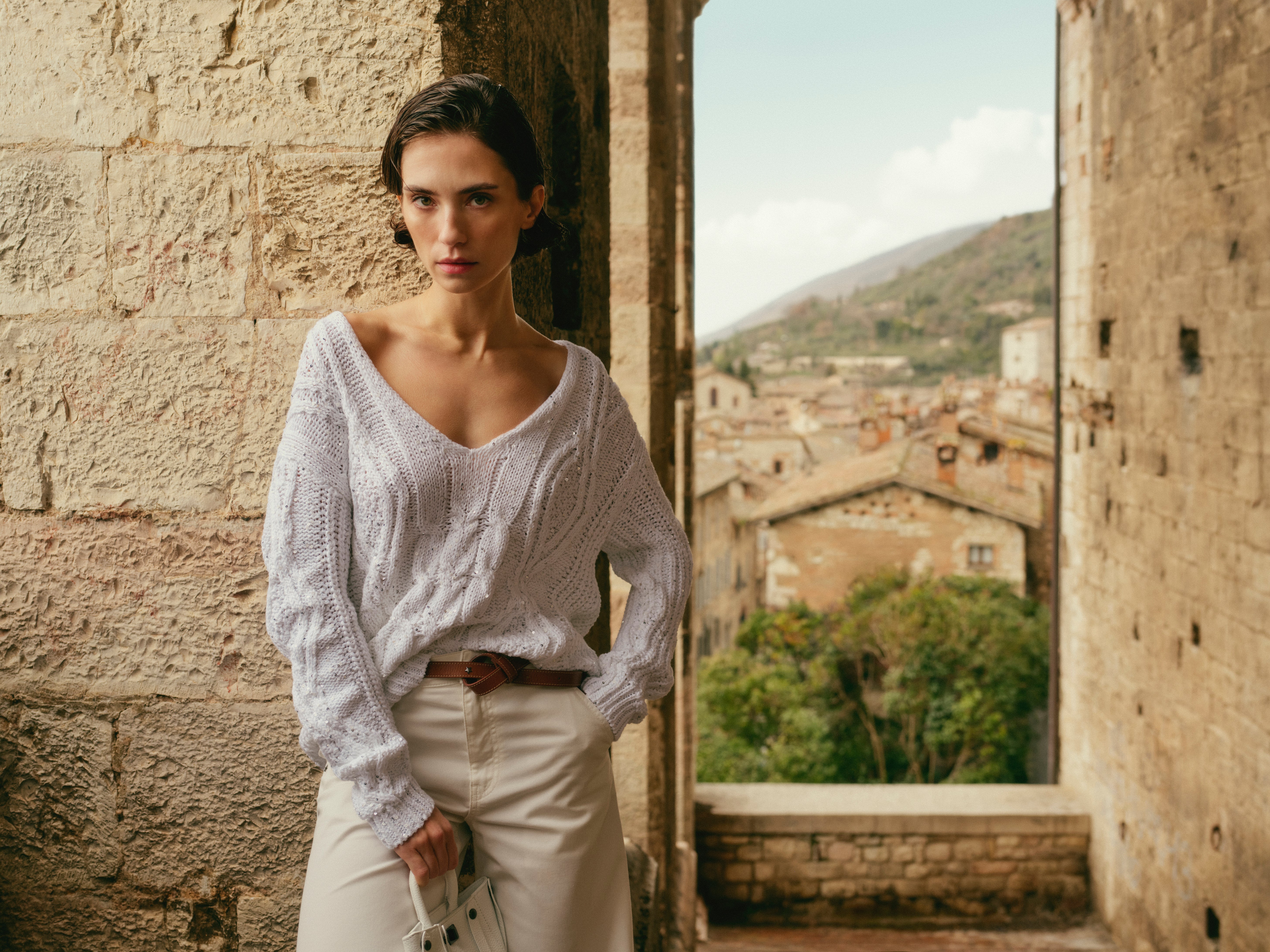 ロレーナアントニアッツィ LORENA ANTONIAZZI ロングカーディガン Lorena Antoniazzi ロングラン カーディガン | ニュートラル | FARFETCH JP