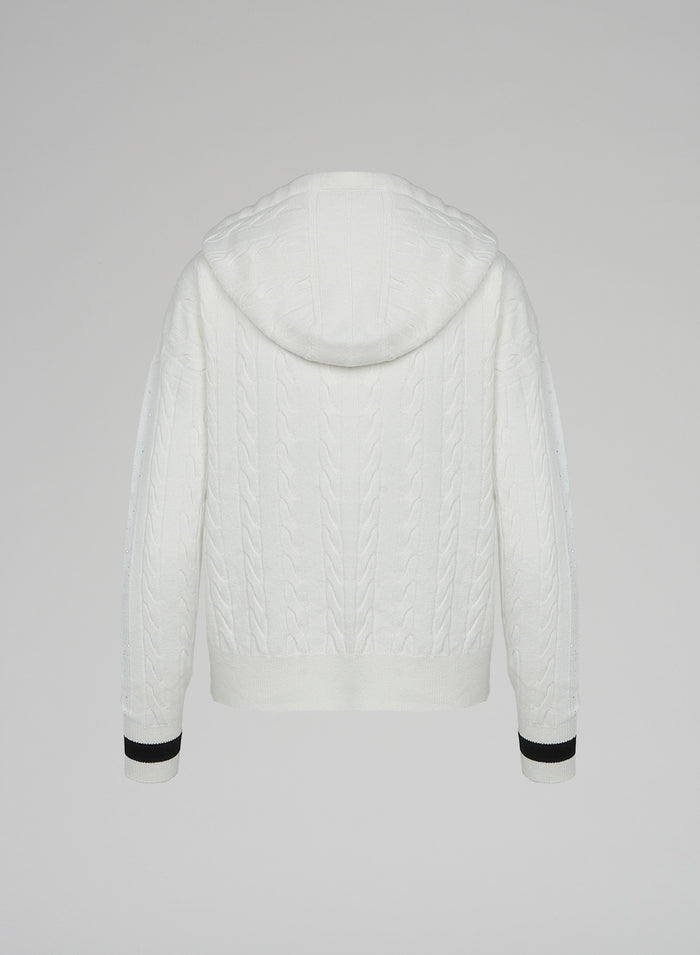 CABLE KNIT SWEATSHIRT