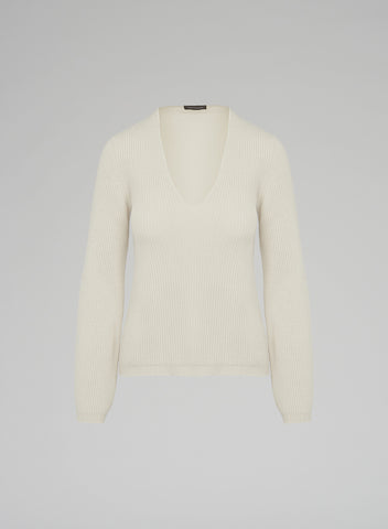 WOOL, CASHMERE AND SILK SWEATER