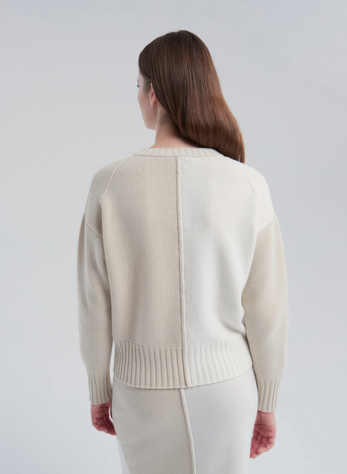 WOOL, CASHMERE AND SILK SWEATER