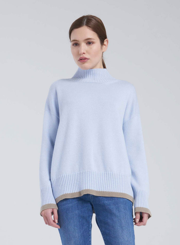 WOOL, CASHMERE AND SILK SWEATER