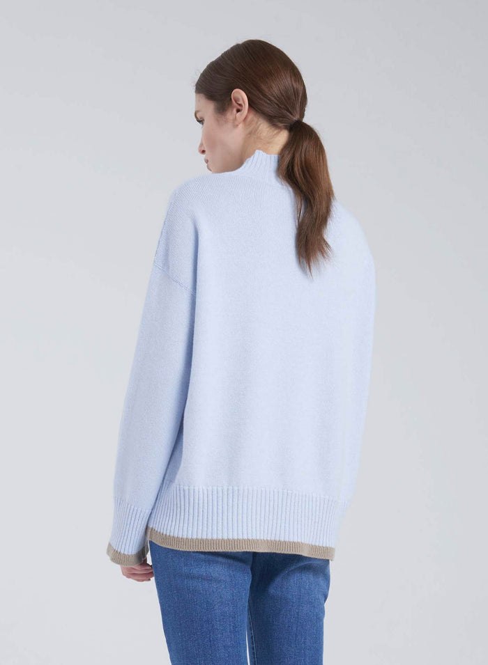 WOOL, CASHMERE AND SILK SWEATER