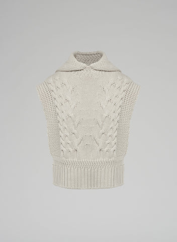 SCULPTED CABLE KNIT VEST