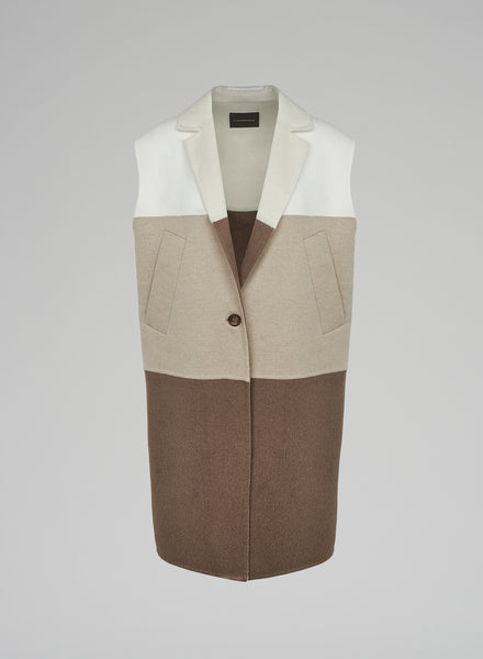 Long vest 2024 camel colour