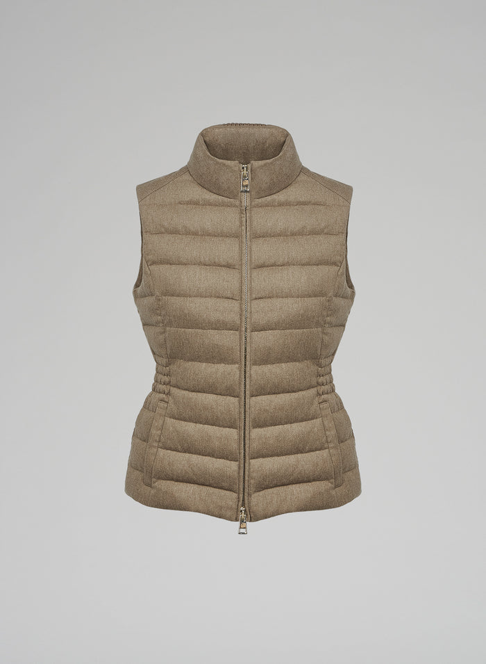 Lorena Antoniazzi GILET IMBOTTITO IN FLANELLA STRETCH