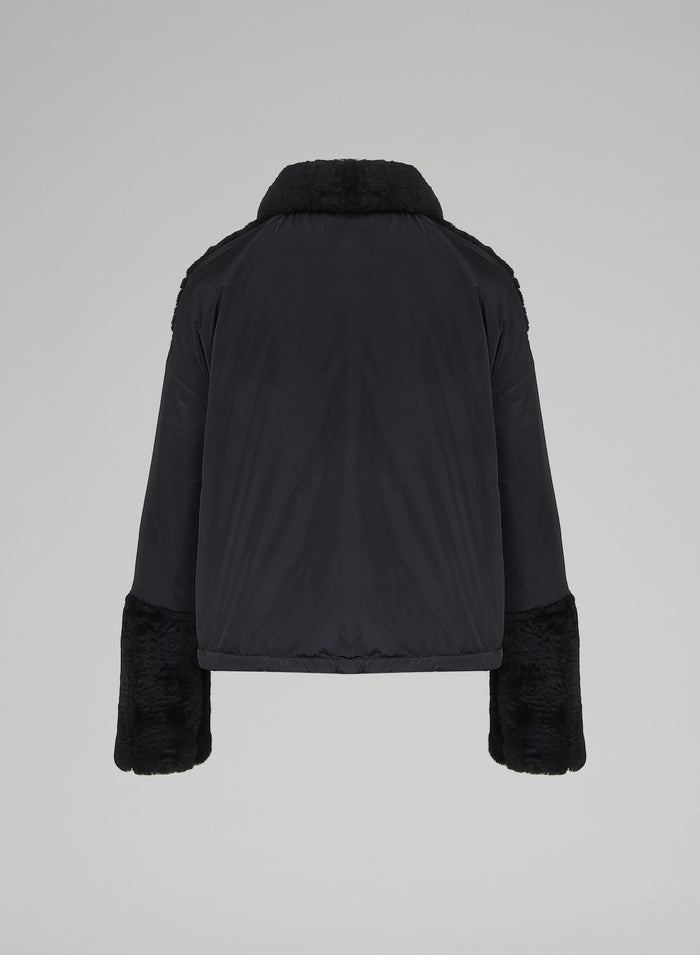 NYLON AND SHEARLING JACKET