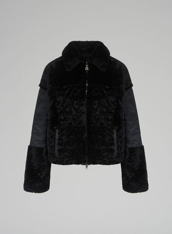 NYLON AND SHEARLING JACKET