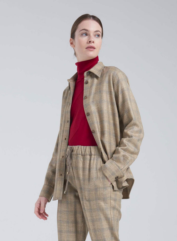 WOOL AND VISCOSE SHIRT