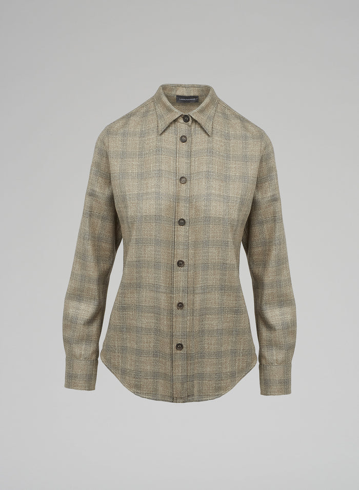 WOOL AND VISCOSE SHIRT