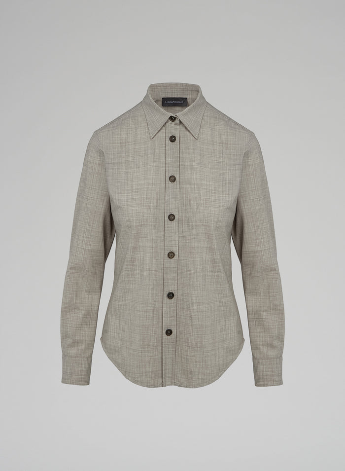 STRETCH WOOL SHIRT