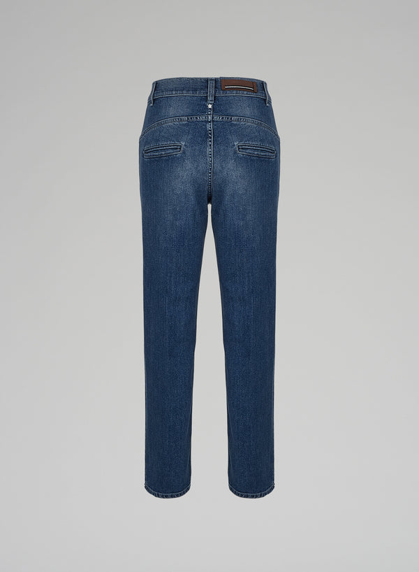 STRAIGHT-LEG DENIM PANTS