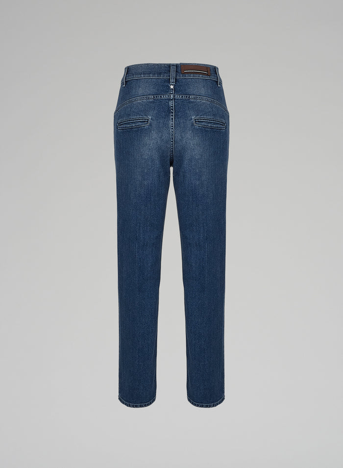 STRAIGHT-LEG DENIM PANTS