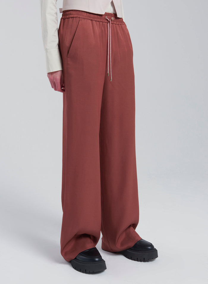 SILK TWILL PANTS