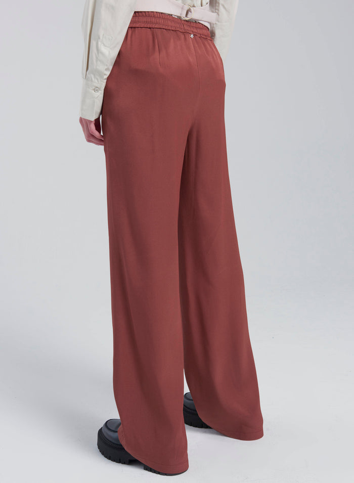 SILK TWILL PANTS