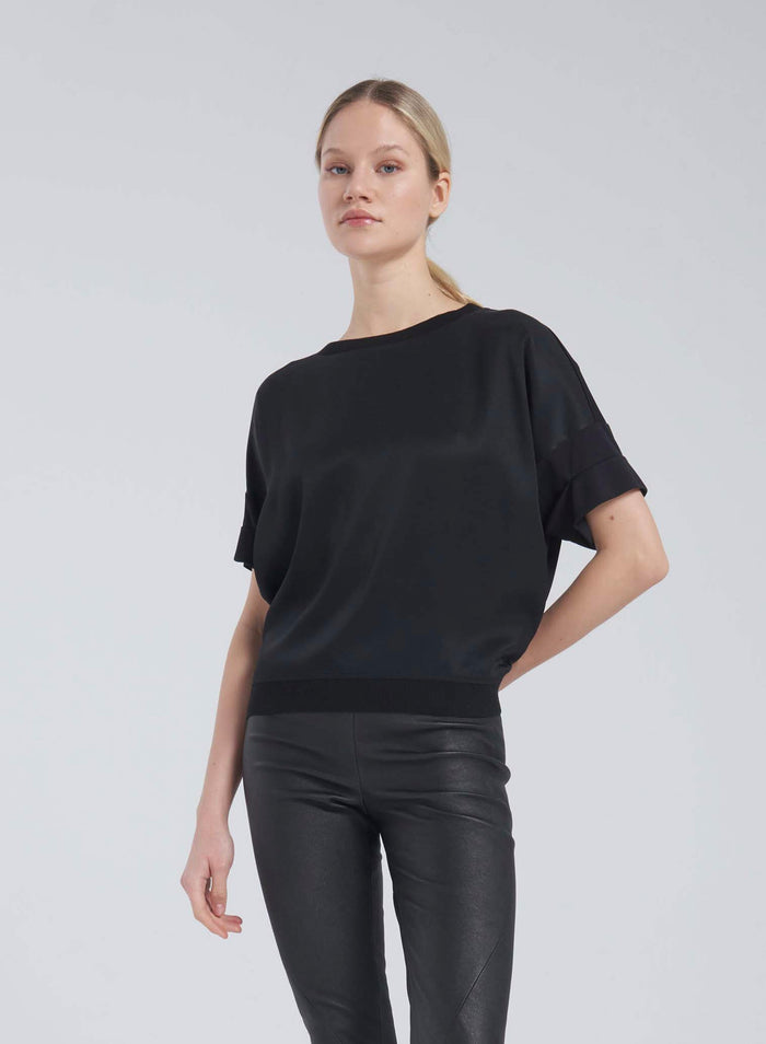 SILK TWILL T-SHIRT