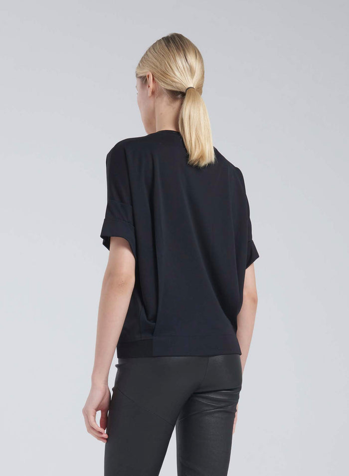 SILK TWILL T-SHIRT