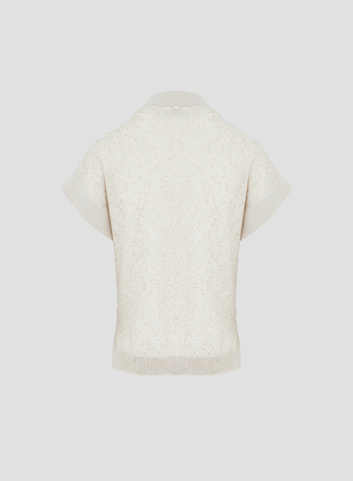 WOOL KNIT VEST WITH SEQUINS