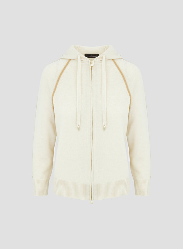WOOL, SILK AND CASHMERE HOODIE