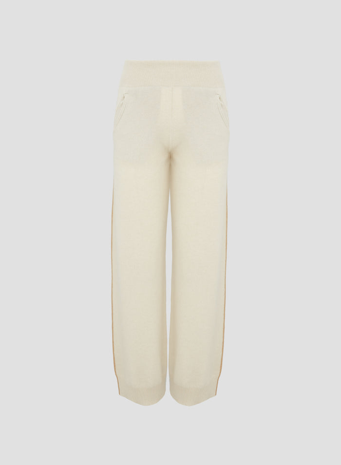 WOOL, SILK AND CASHMERE PANTS