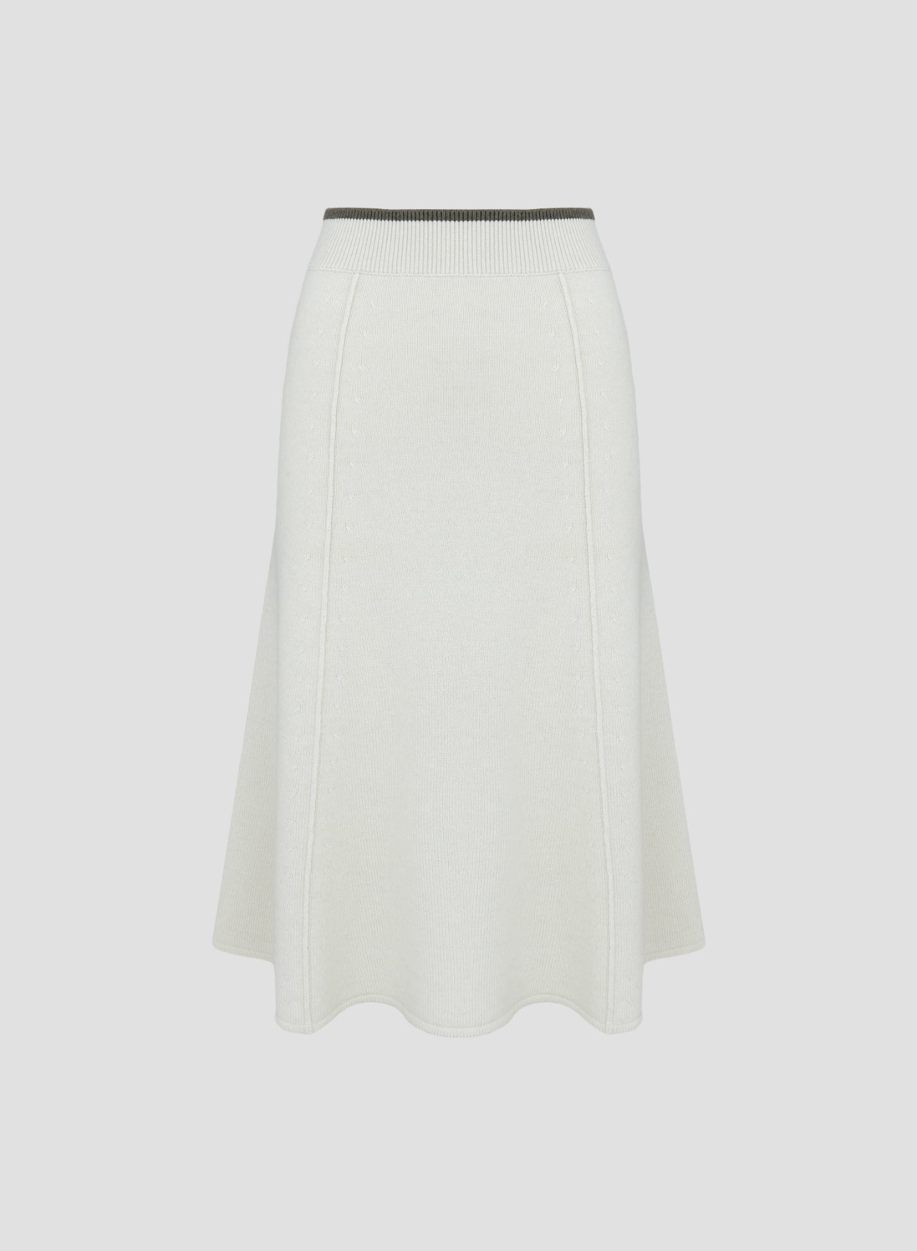 WOOL, SILK AND CASHMERE FLARE SKIRT