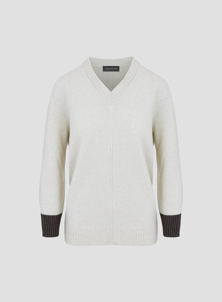 WOOL, SILK AND CASHMERE SWEATER