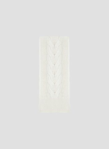 SCIARPA IN LANA, CASHMERE E SETA CON TRECCIA ICONICA SCOLPITA