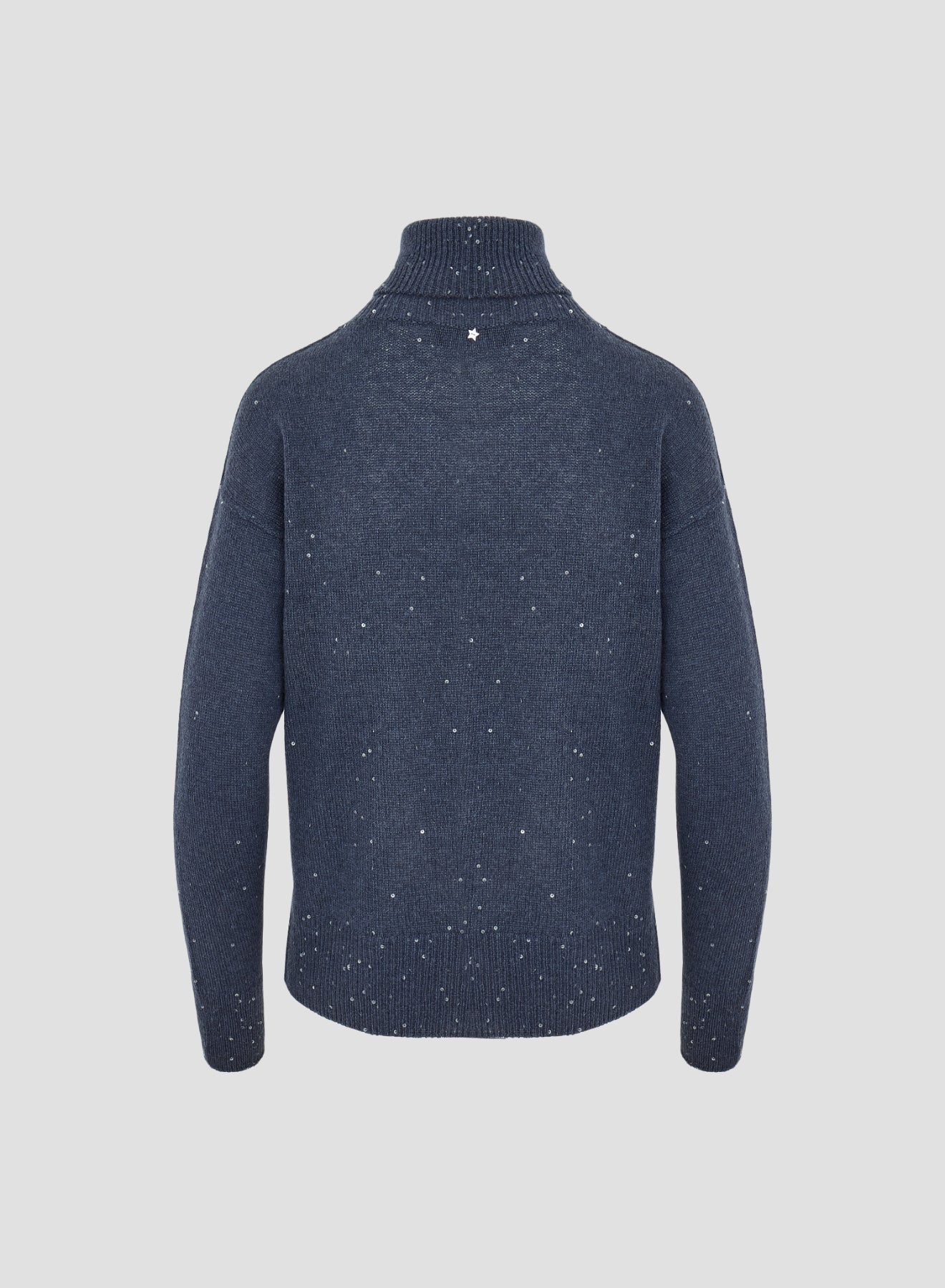 WOOL, CASHMERE AND SILK TURTLENECK SWEATER WITH SEQUINS
