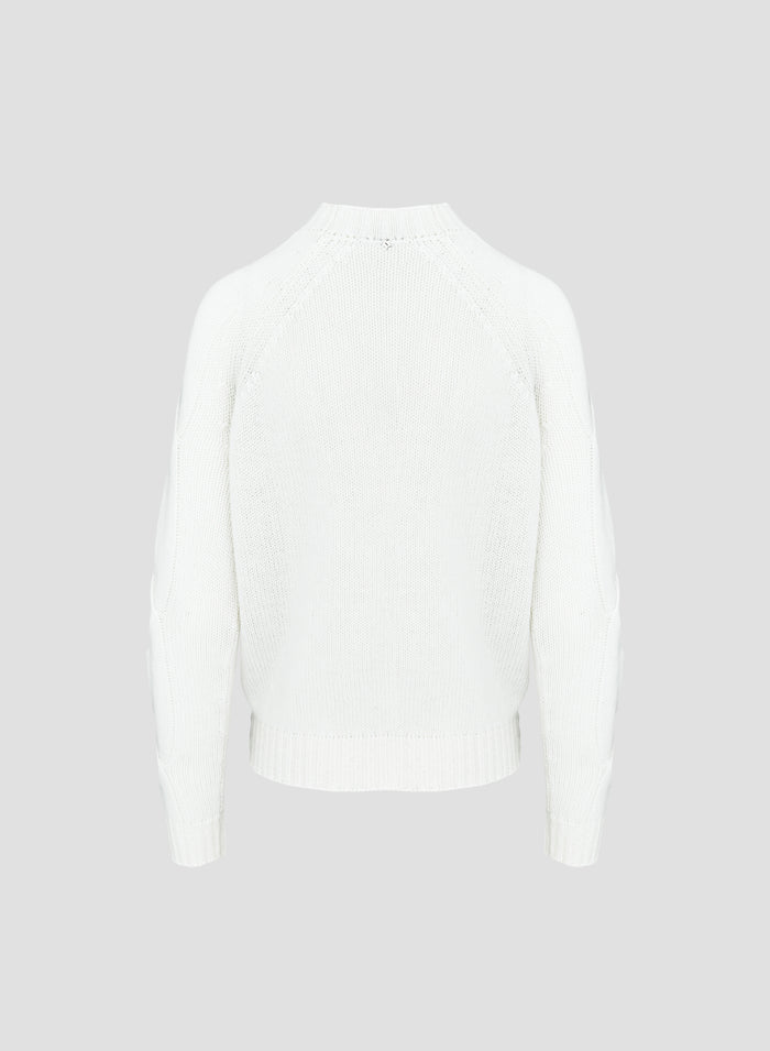 CASHMERE SWEATER WITH ICONIC CABLE KNIT