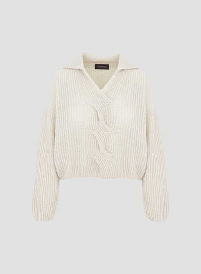 CASHMERE AND SILK POLO KNIT