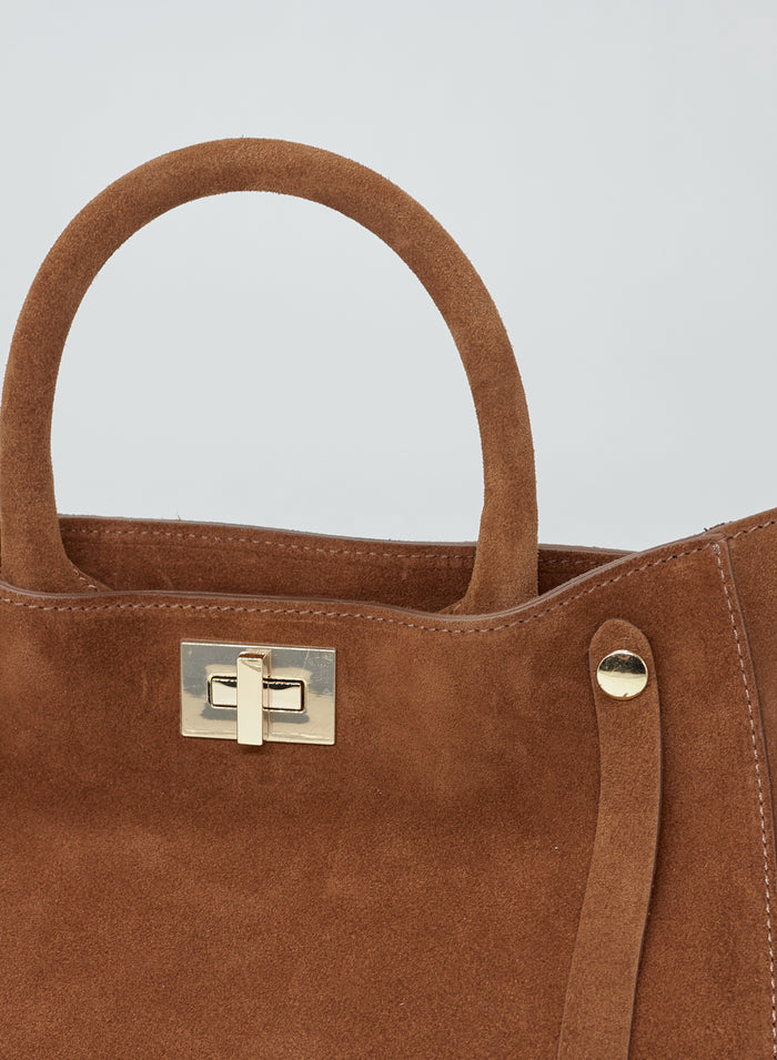 BORSA A TRACOLLA IN CAMOSCIO