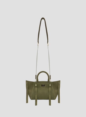 BORSA MEDIA A TRACOLLA IN CAMOSCIO