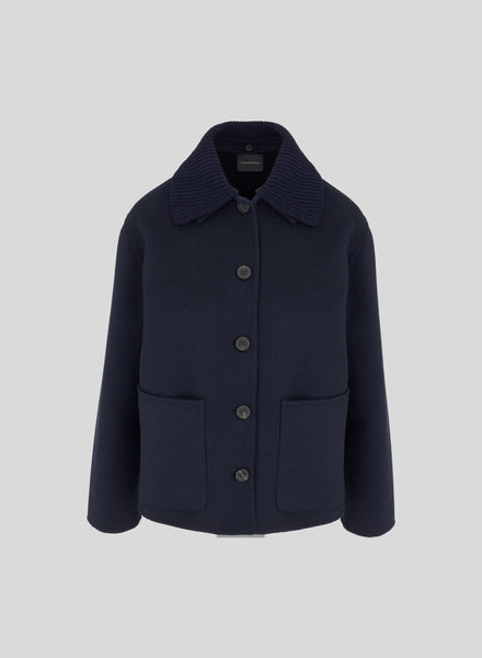 WOOL AND ANGORA DOUBLE SHORT COAT