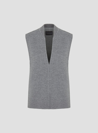 WOOL AND ANGORA DOUBLE VEST