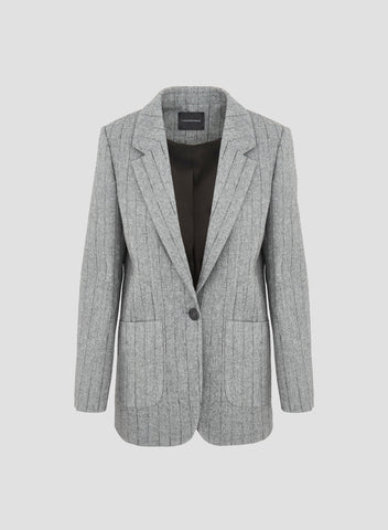 GIACCA IN MISTO LANA CON GESSATURA LUREX