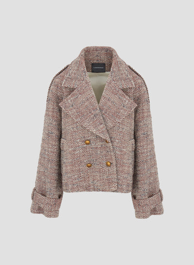 WOOL TEXUTURED CABAN