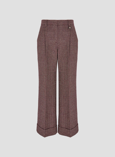 RESCA WOOL AND SILK TAILORED PANTS