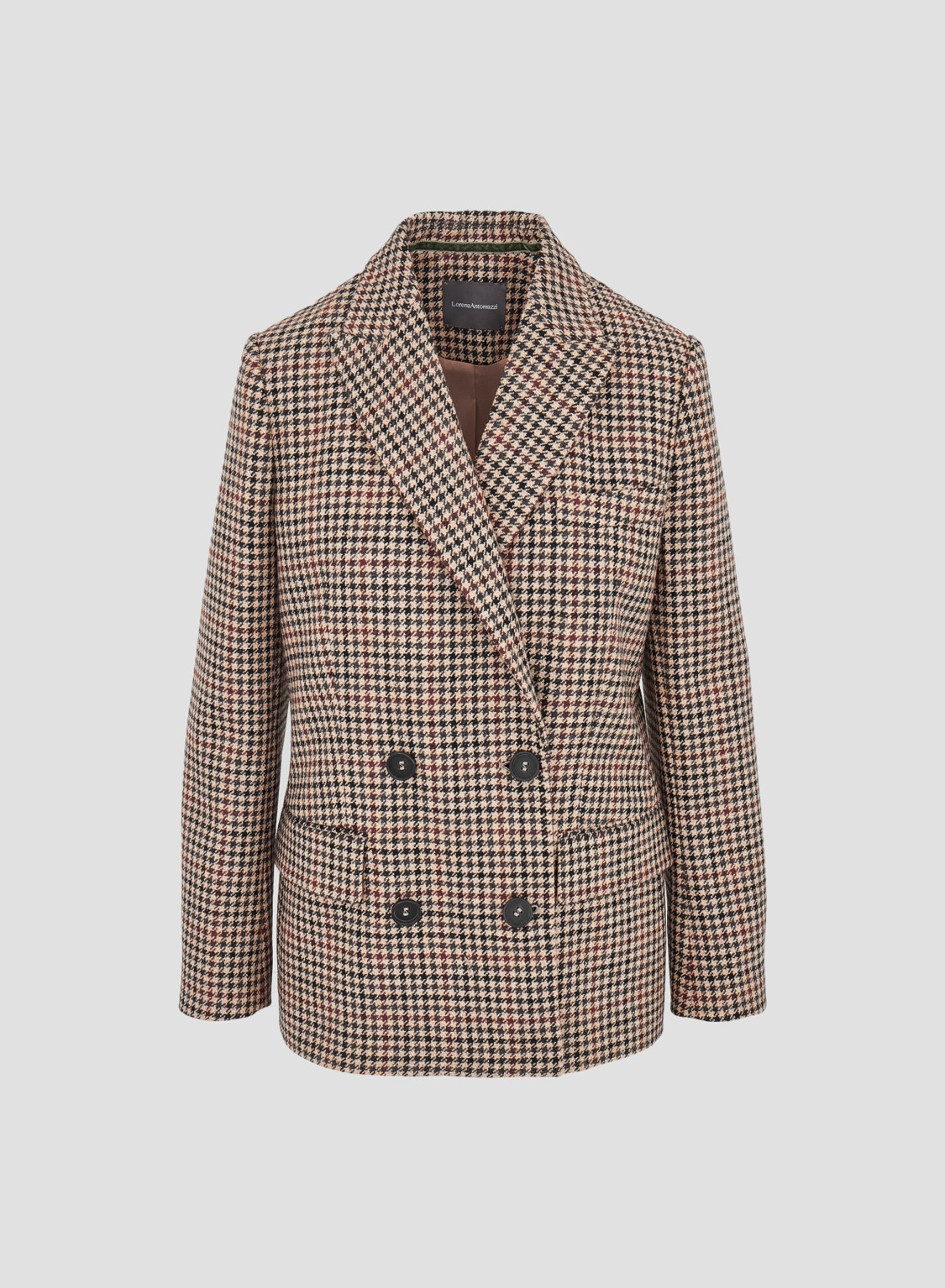 PIED-DE-POULE WOOL AND CASHMERE JACKET