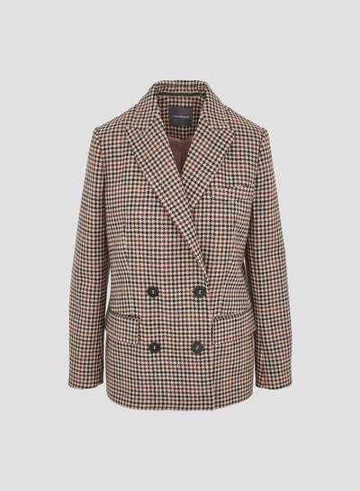 PIED-DE-POULE WOOL AND CASHMERE JACKET