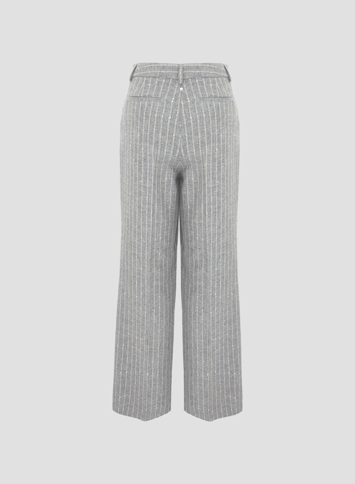 PANTALONI A GAMBA DRITTA IN LANA E COTONE