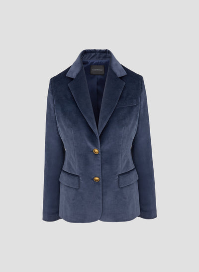 VELVET SINGLE-BREASTED JACKET