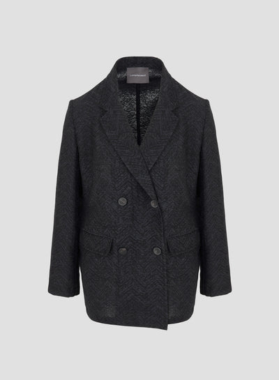 WOOL AND SILK JACQUARD JACKET